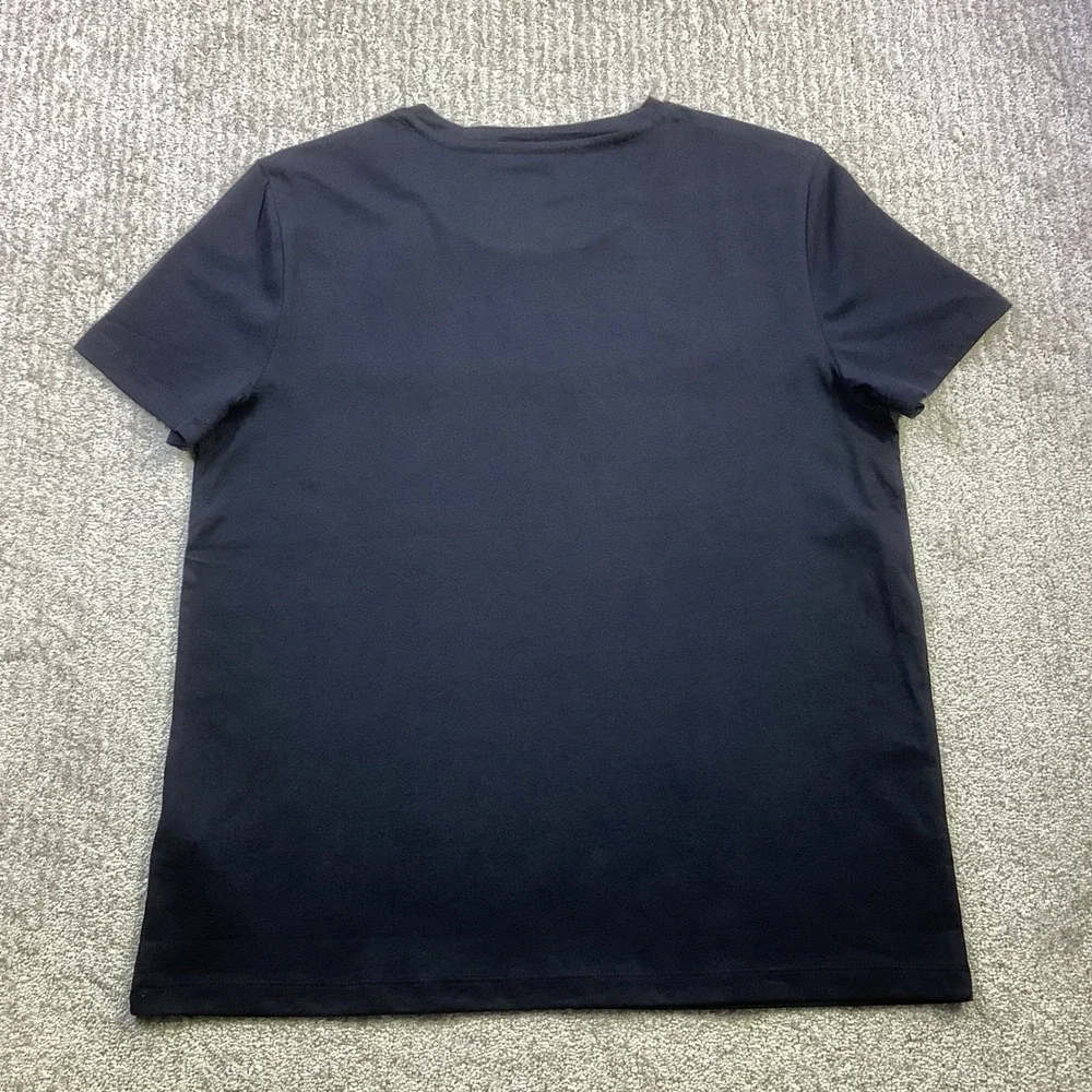 Tommy Hilfiger Blue Embroidered Signature Script‎ T Shirt Size M NWT